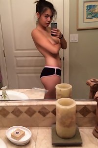 huge jaw-dropping woman temptingly posing in underwear