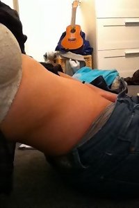 sensual girl seductively munching her fingertips